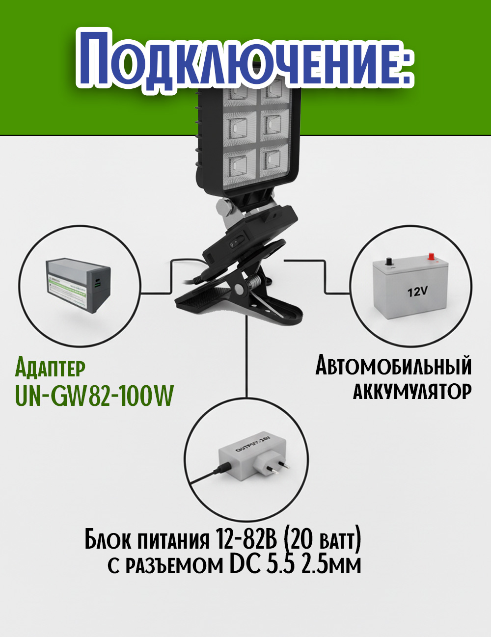 UN‑PRJ1 — варианты подключения